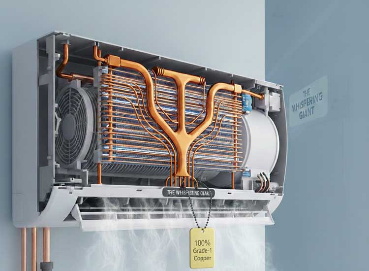 HamsterTri-Hybrid Split AC, 100% Hi-Grade Copper Coil